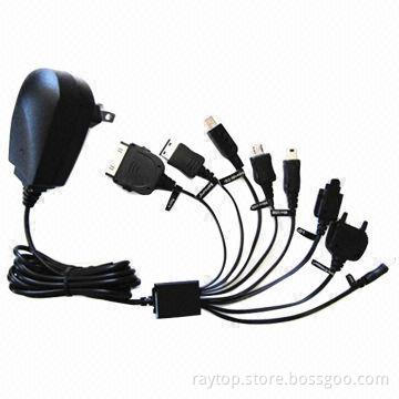 Mobile Phone Charger, with Multiple Connector for Different Cellulars